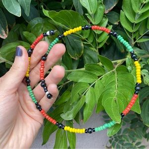 Boho Beaded Wire Choker Necklace